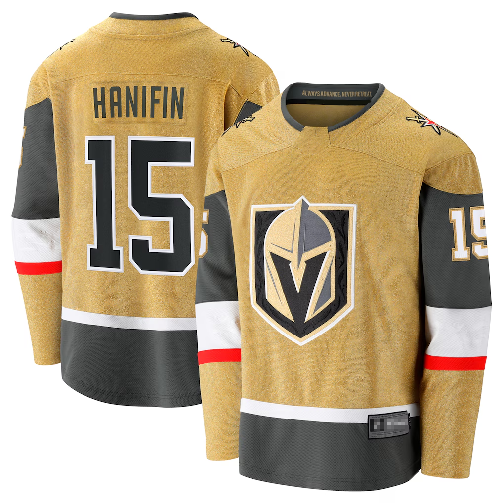Fenge V.Golden Knights #15 Noah Hanifin Gold Home Breakaway Jerseys
