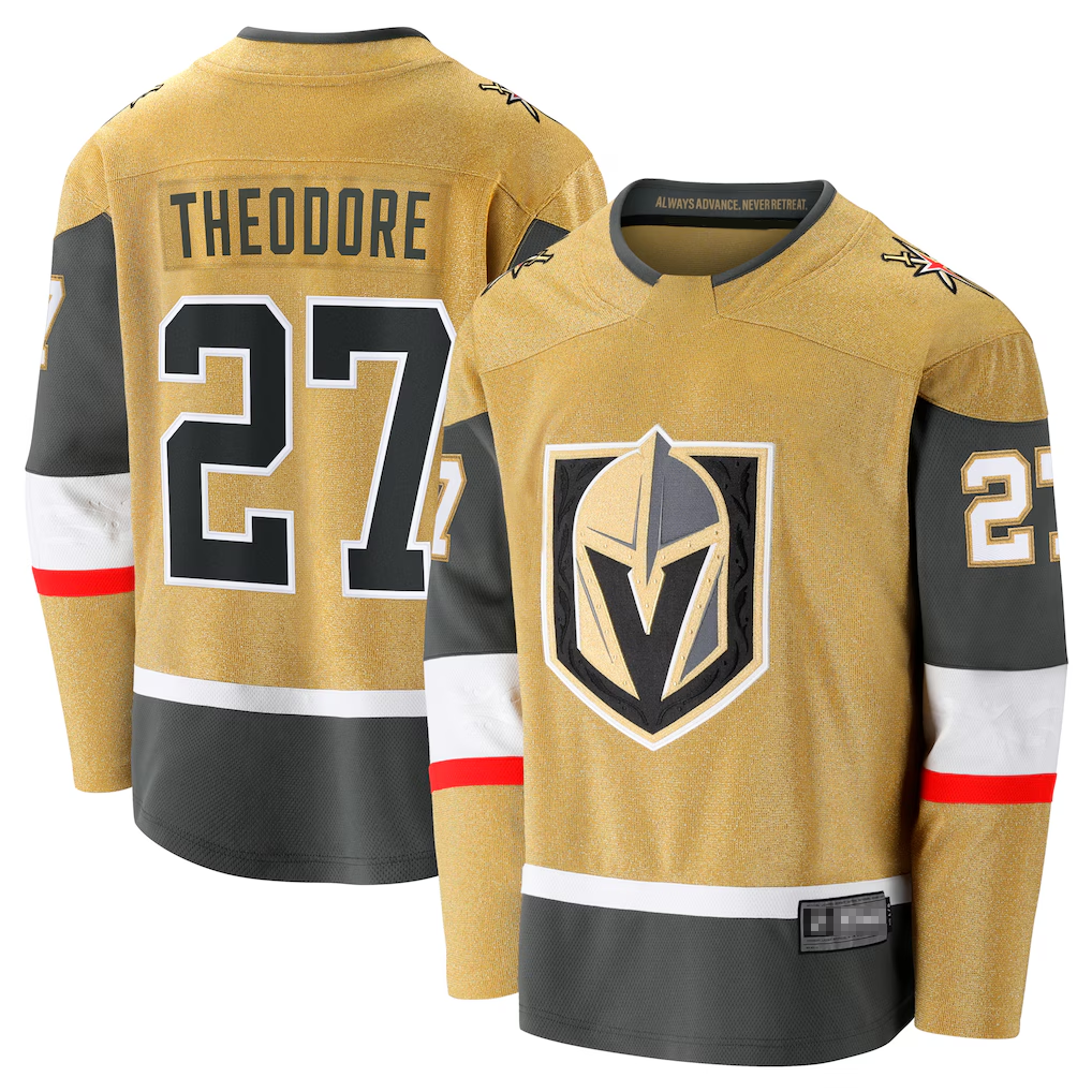Fenge V.Golden Knights #27 Shea Theodore Gold Home Breakaway Jerseys