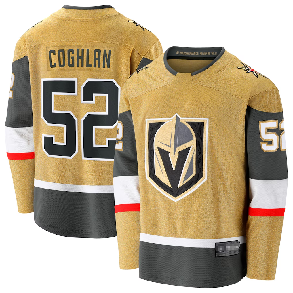 Fenge V.Golden Knights #52 Dylan Coghlan Gold Home Breakaway Jerseys