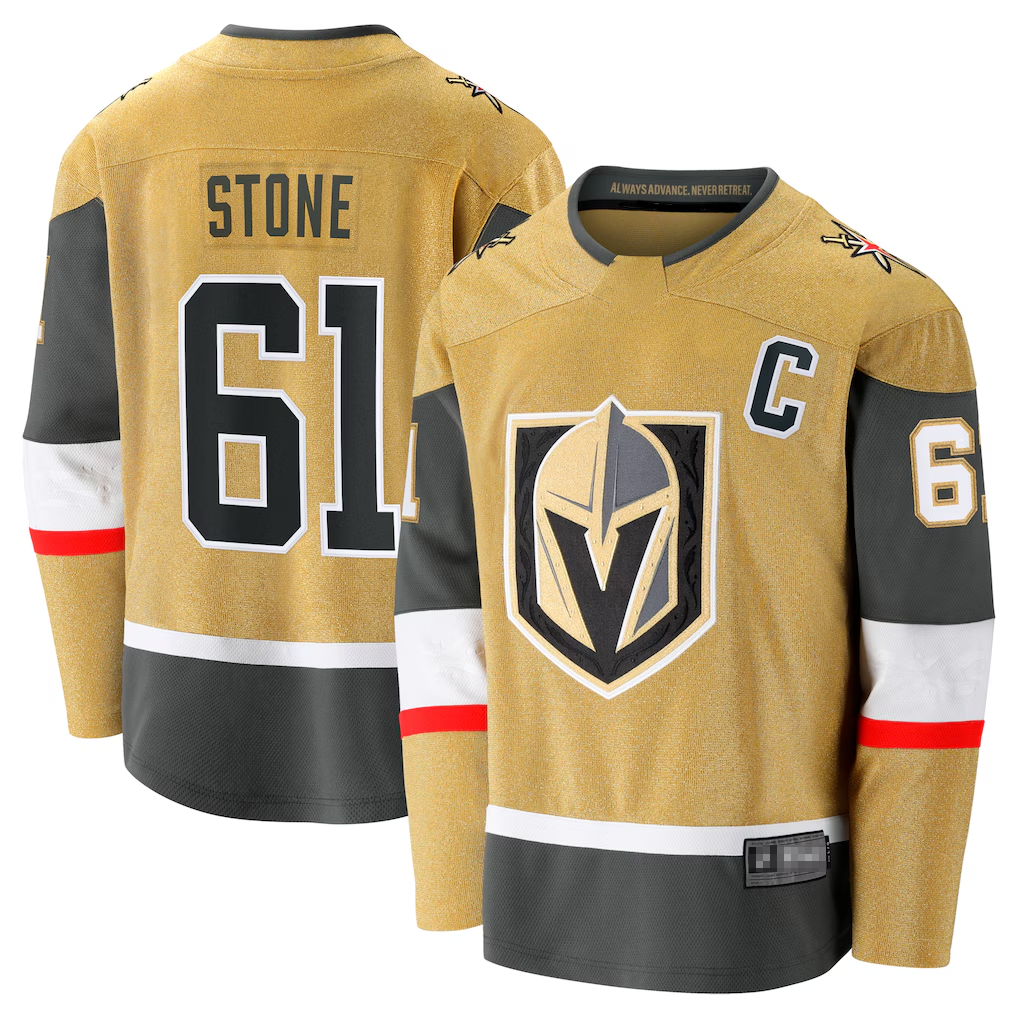 Fenge V.Golden Knights #61 Mark Stone Gold Home Breakaway Jerseys