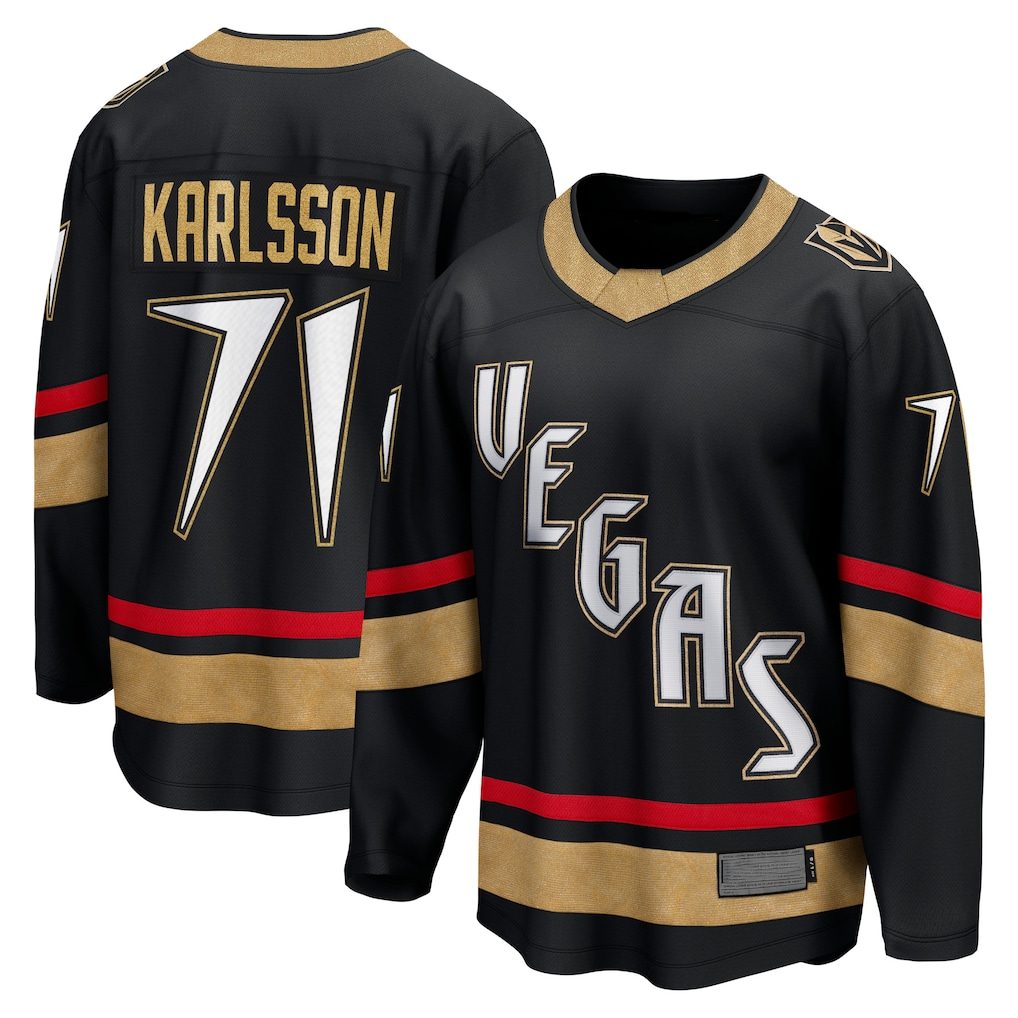 Fenge V.Golden Knights #71 William Karlsson Black Special Edition 2.0 Breakaway Player Jerseys