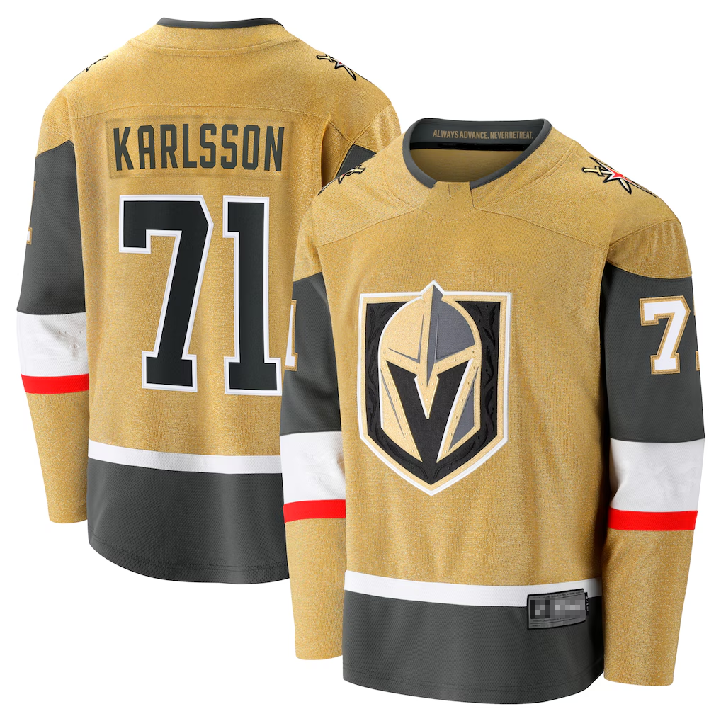 Fenge V.Golden Knights #71 William Karlsson Gold Home Breakaway Jerseys
