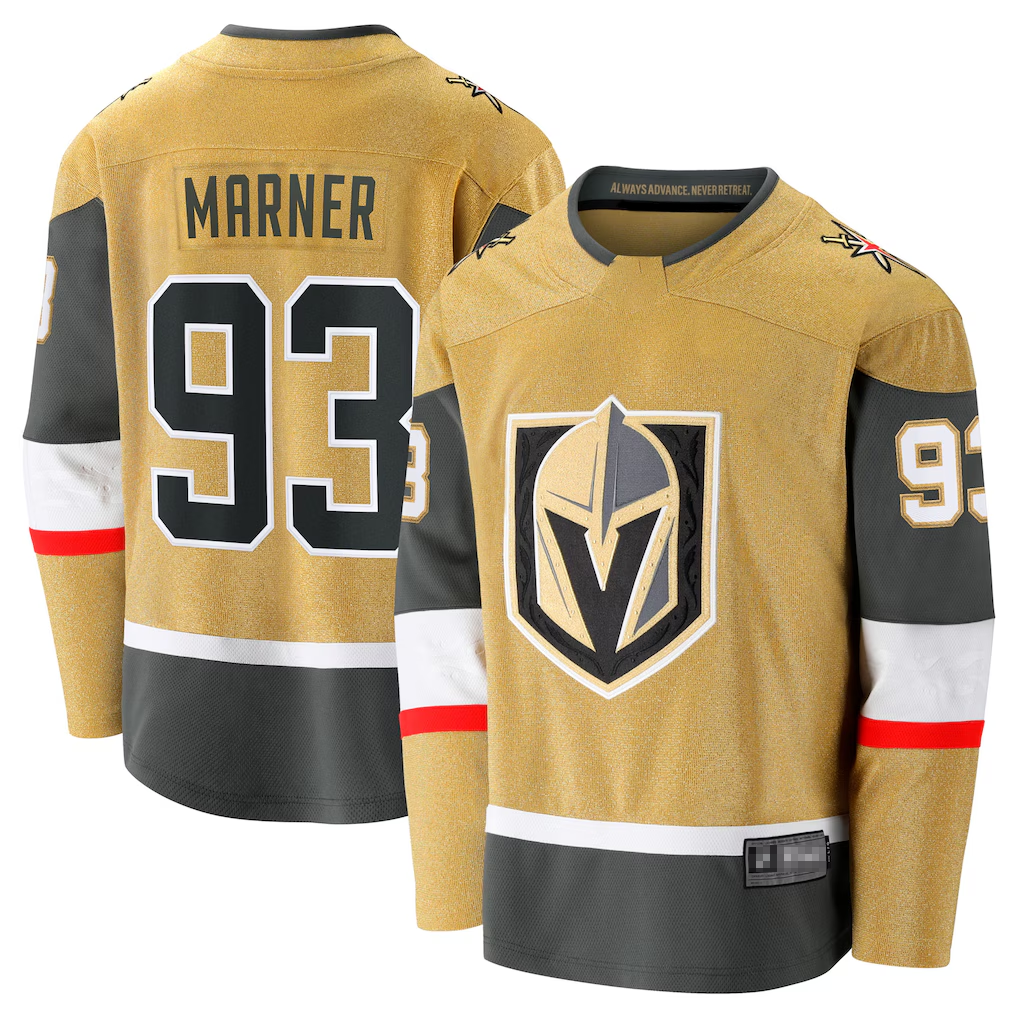 Fenge V.Golden Knights #93 Mitch Marner Gold Home Breakaway Stitched Jerseys