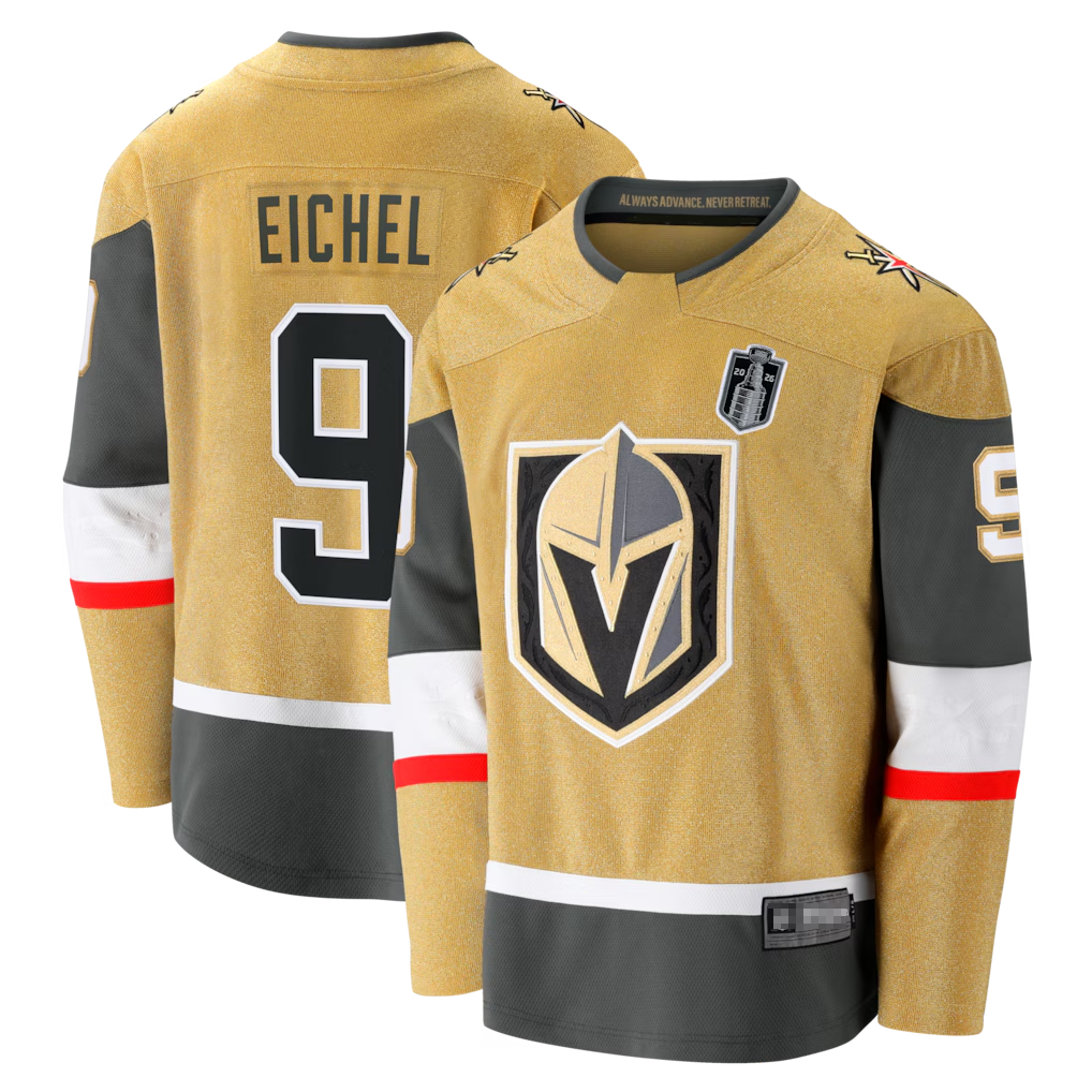 Fenge V.Golden Knights #9 Jack Eichel Gold 2026 Stanley Cup Final Breakaway Jerseys