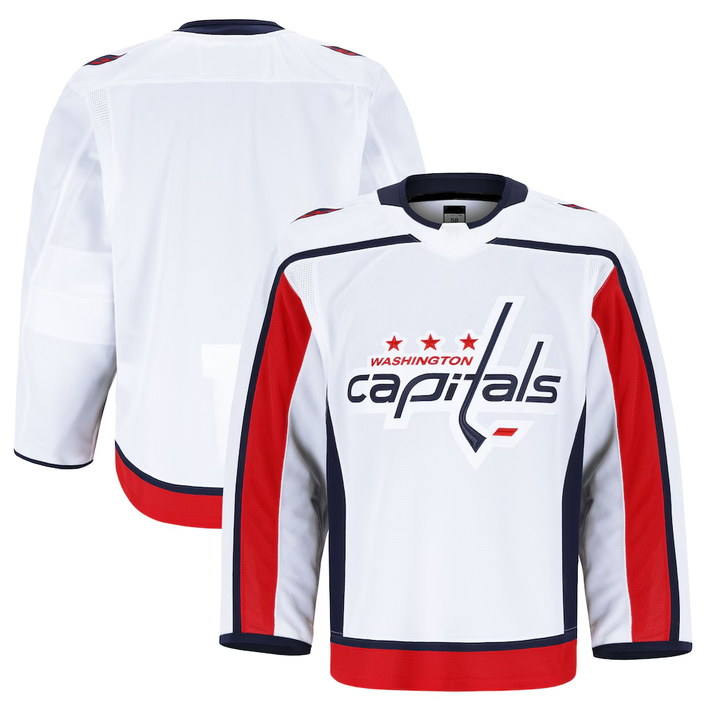 Fenge W.Capitals White Away Authentic Pro Jerseys