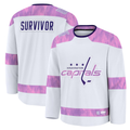 Fenge W.Capitals White Hockey Fights Cancer Survivor Practice Jerseys