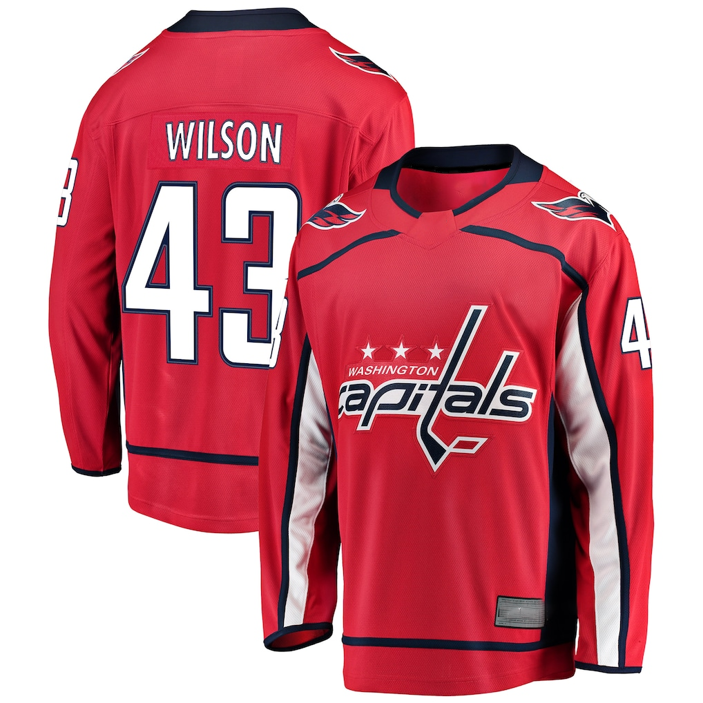 Fenge W.Capitals #43 Tom Wilson Red Home Breakaway Player Jerseys