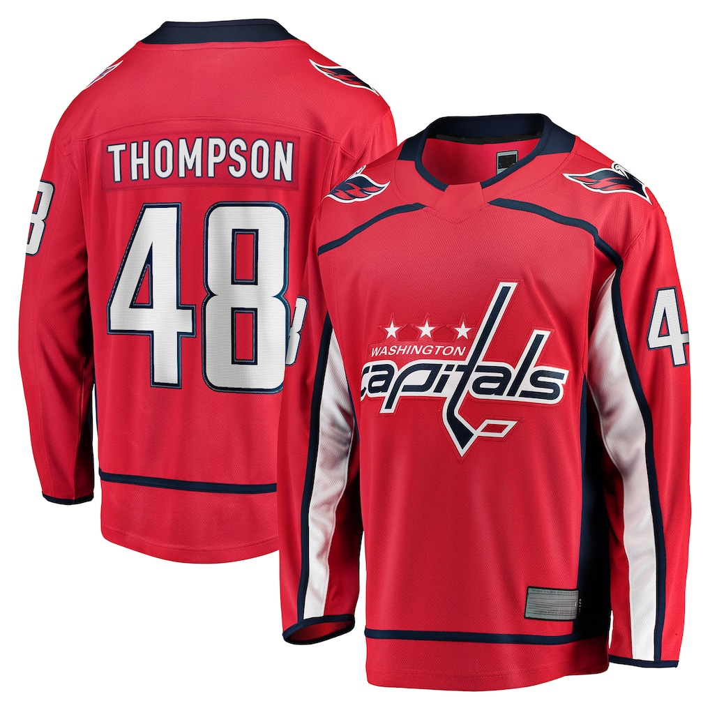 Fenge W.Capitals #48 Logan Thompson Red Home Premier Breakaway Player Jerseys
