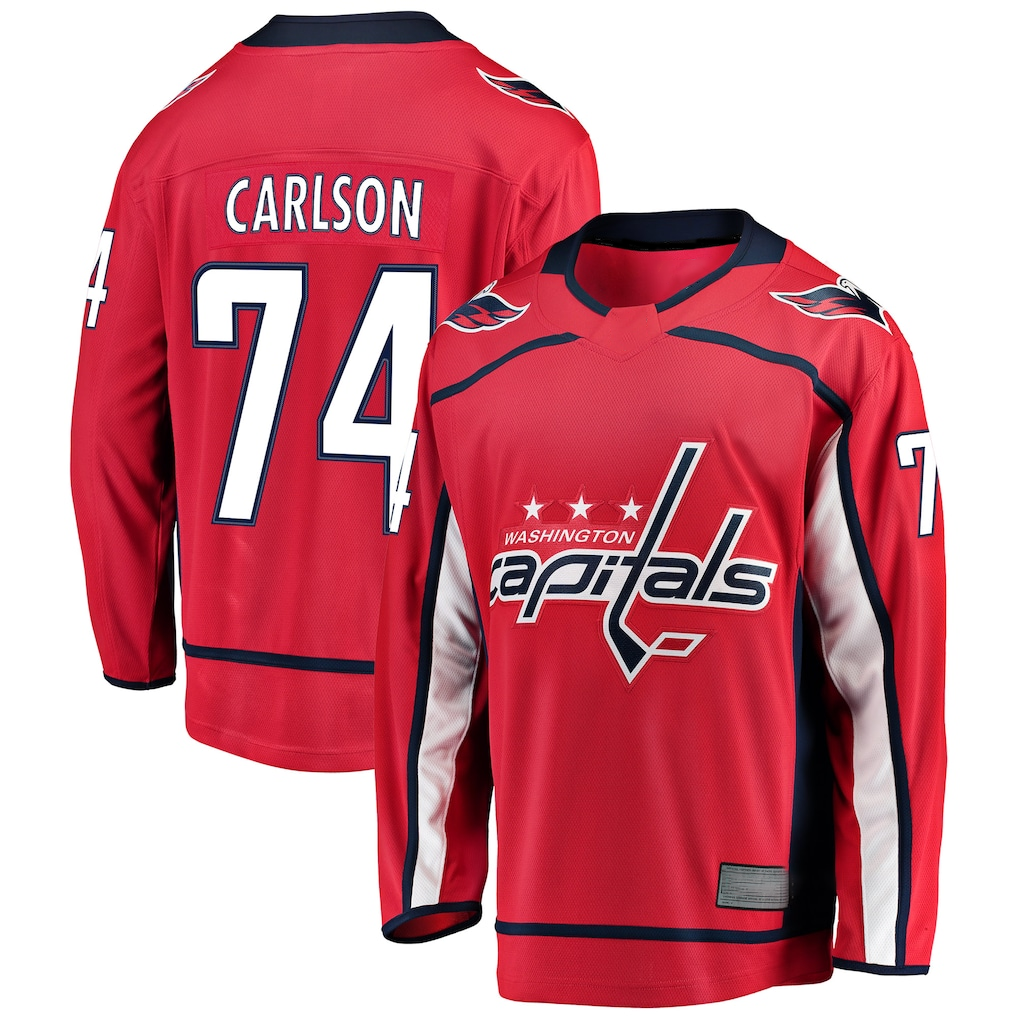 Fenge W.Capitals #74 John Carlson Red Home Breakaway Player Jerseys