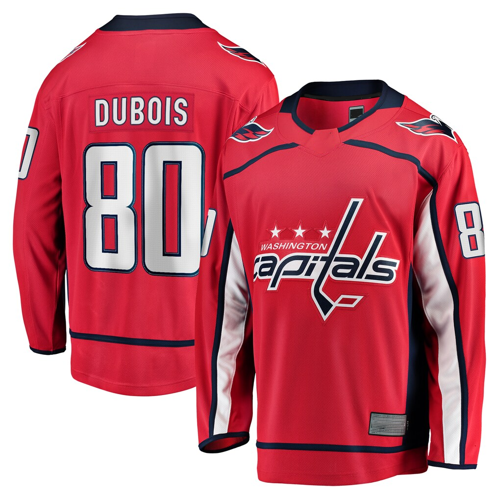 Fenge W.Capitals #80 Pierre-Luc Dubois Red Home Premier Breakaway Player Jerseys