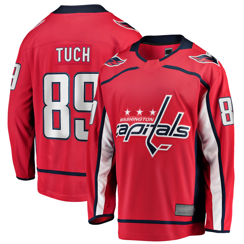 Fenge W.Capitals #89 Alex Tuch Red Home Breakaway Jerseys