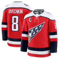 Fenge W.Capitals #8 Alexander Ovechkin Red Alternate Premium Player Jerseys