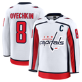 Fenge W.Capitals #8 Alexander Ovechkin White Away Premium Jerseys