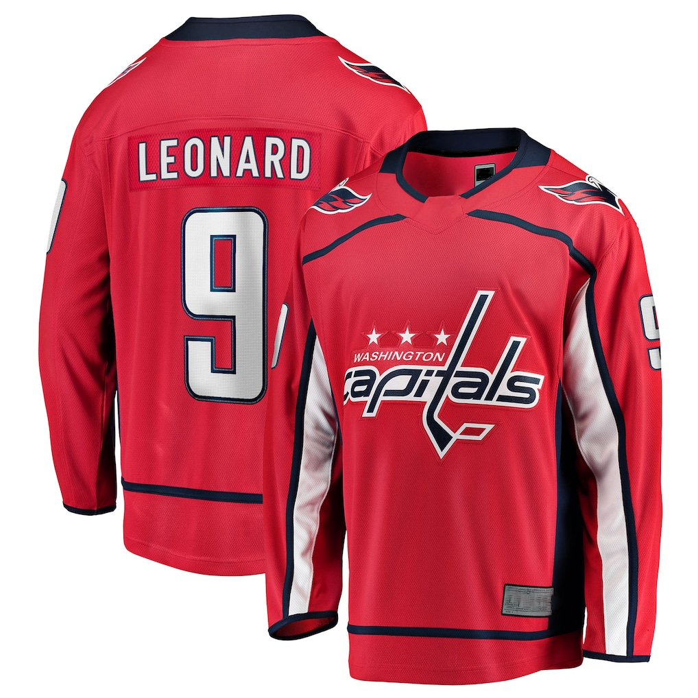 Fenge W.Capitals #9 Ryan Leonard Red Home Breakaway Jerseys