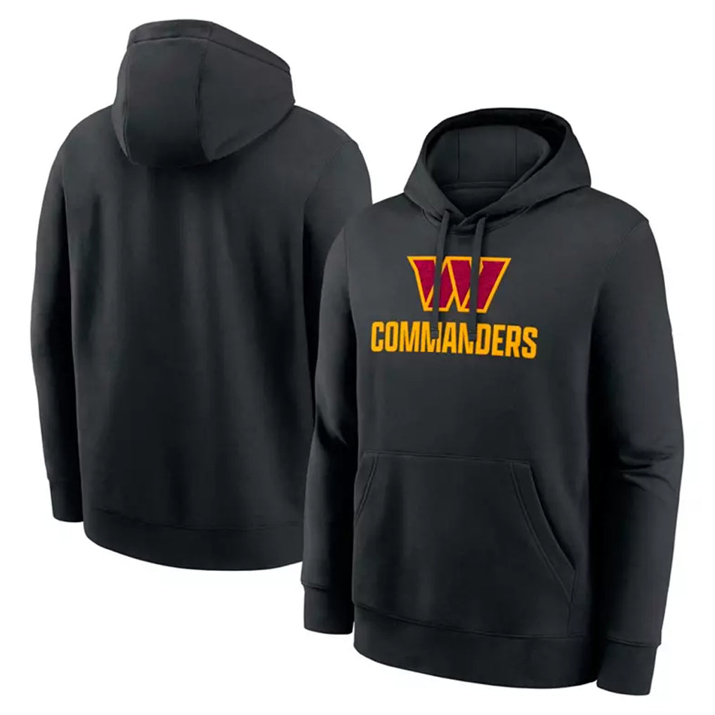 Fenge W.Commanders Black Pullover Hoodies Home Game Blank Player Stitched Jerseys