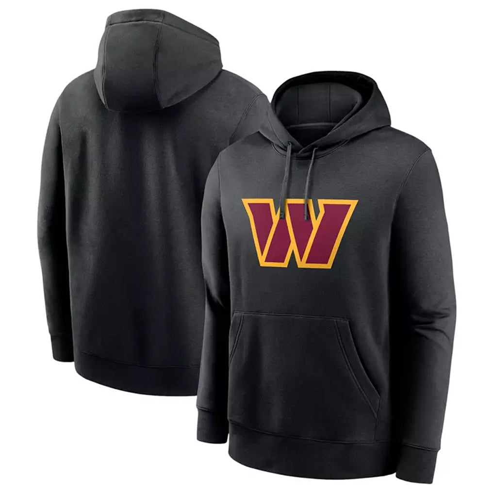 Fenge W.Commanders Gray Pullover Hoodies Game Blank Player Stitched Jerseys