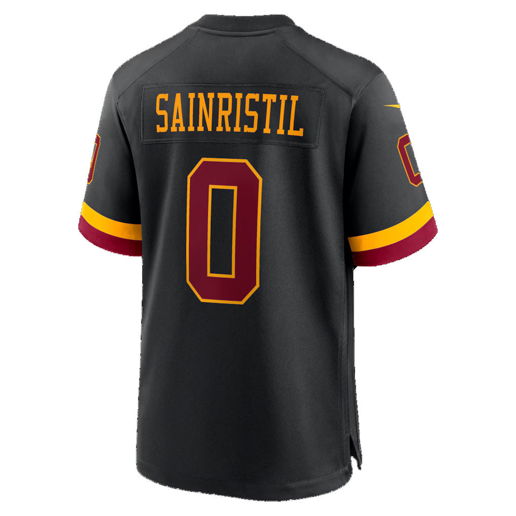 Fenge W.Commanders #0 Mike Sainristil Black Hail Raiser Alternate Game Stitched Jerseys
