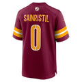 Fenge W.Commanders #0 Mike Sainristil Burgundy Game Stitched Jerseys