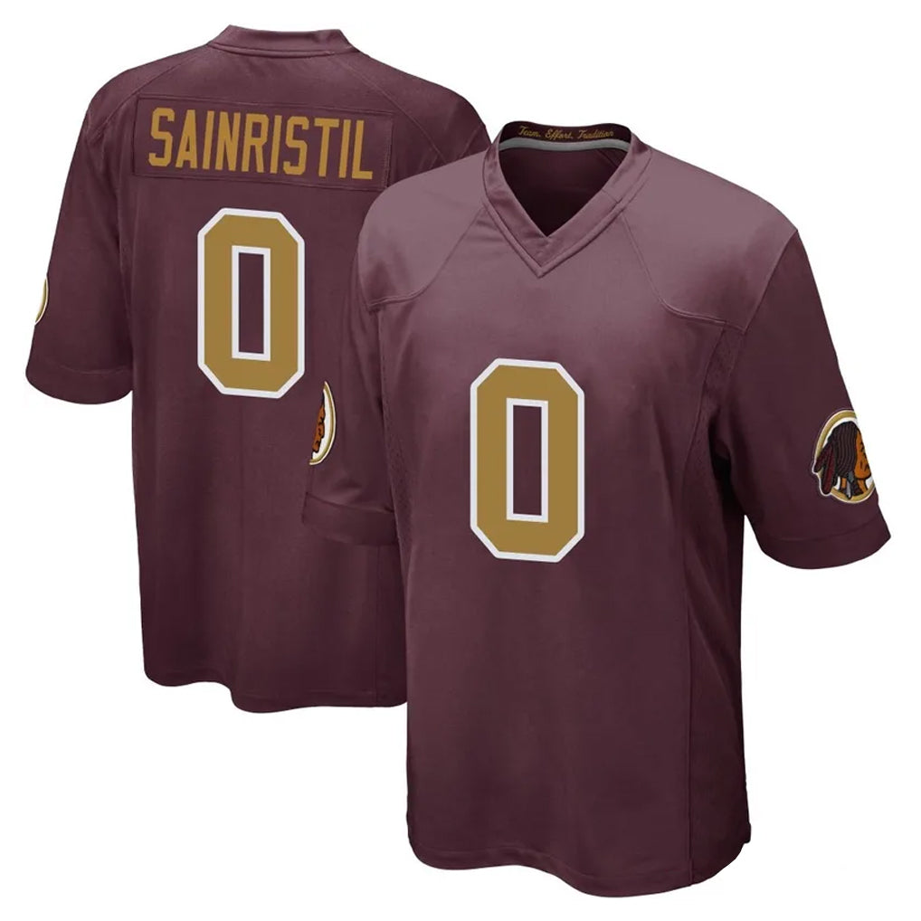 Fenge W.Commanders #0 Mike Sainristil Player Burgundy Alternate Home Game Stitched Jerseys