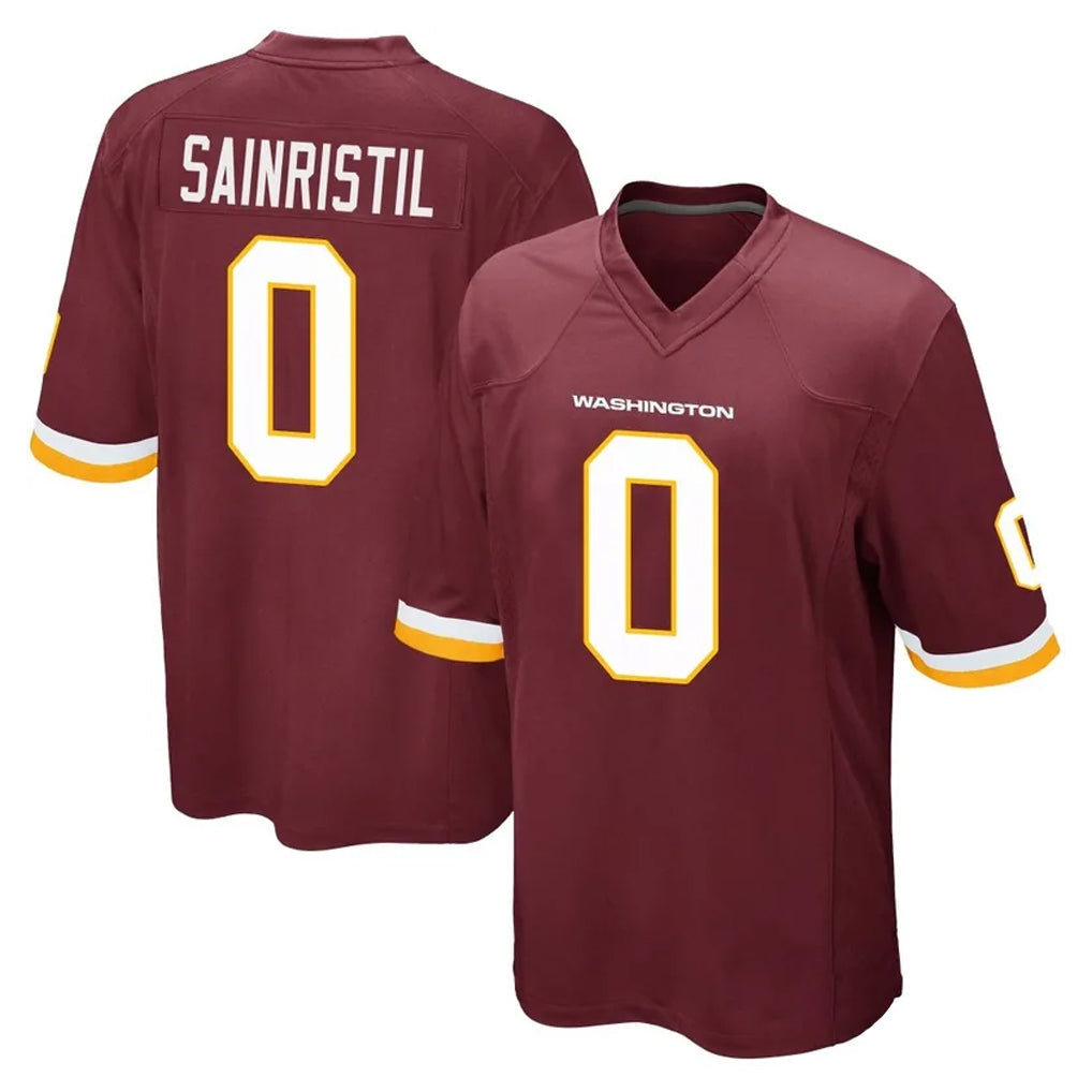 Fenge W.Commanders #0 Mike Sainristil Player Burgundy Team Color Home Game Stitched Jerseys