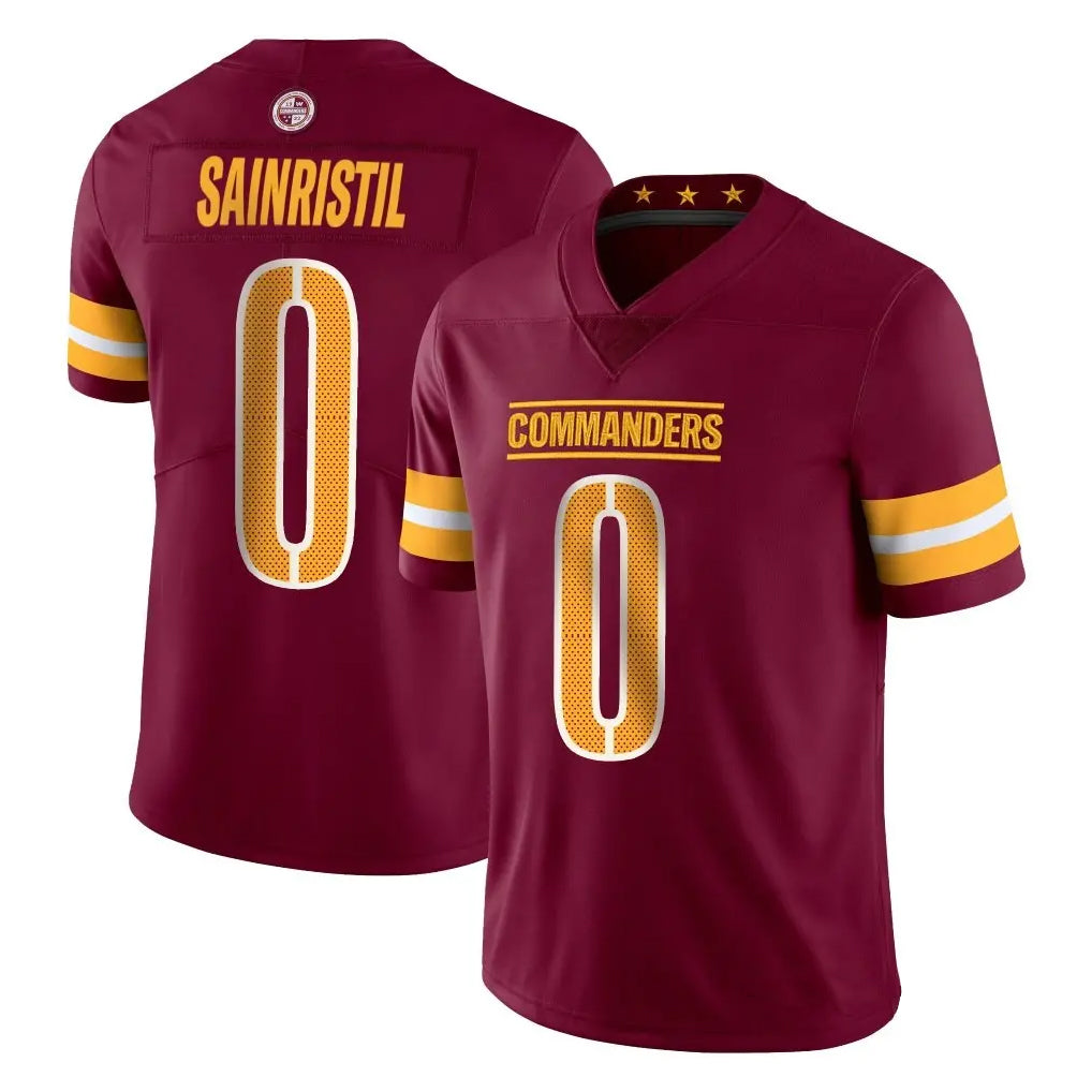 Fenge W.Commanders #0 Mike Sainristil Player Burgundy Vapor Limited Stitched Jerseys