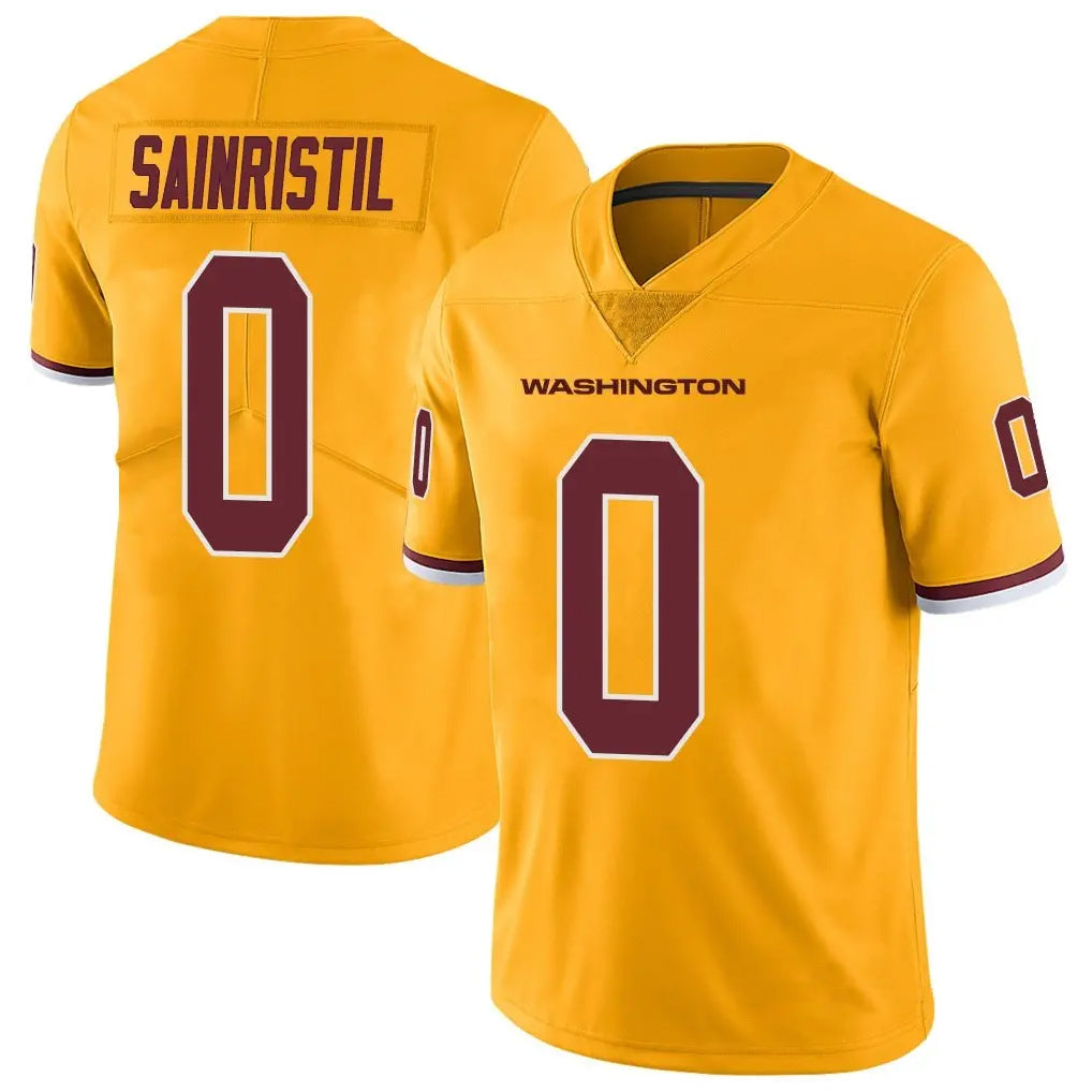 Fenge W.Commanders #0 Mike Sainristil Player Gold Vapor Limited Stitched Jerseys