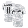 Fenge W.Commanders #0 Mike Sainristil Player Salute to Service Hoodies T-Shirts Stitched Jerseys
