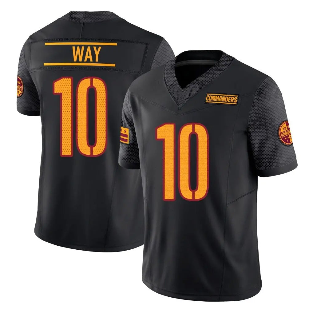 Fenge W.Commanders #10 Tress Way Player Black Limited Vapor F.U.S.E. Home Game Stitched Jerseys