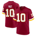 Fenge W.Commanders #10 Tress Way Player Burgundy Game Home Stitched Jerseys