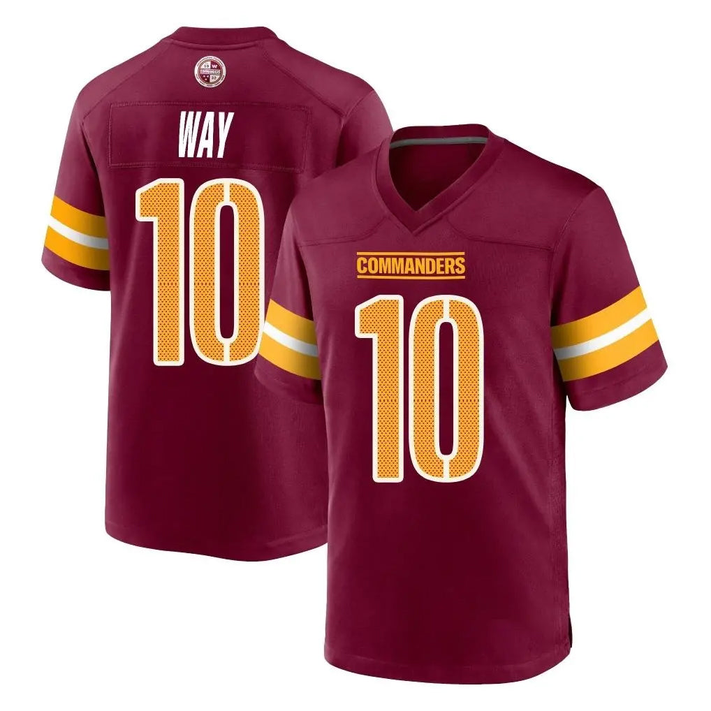 Fenge W.Commanders #10 Tress Way Player Burgundy Home Game Stitched Jerseys