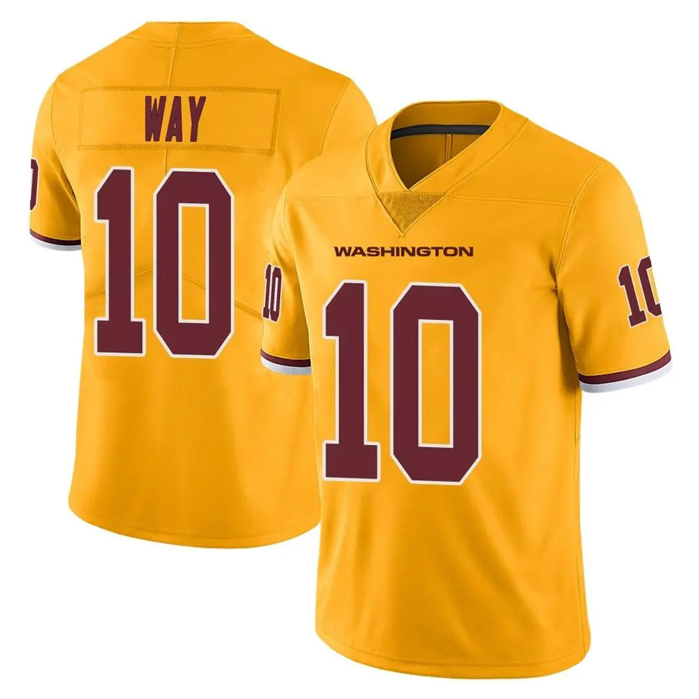 Fenge W.Commanders #10 Tress Way Player Gold Limited Color Rush Home Game Stitched Jerseys