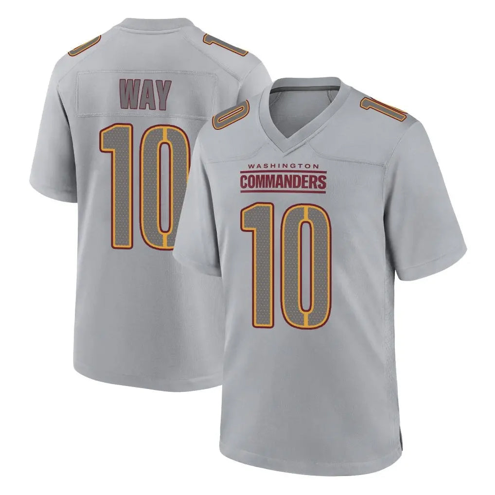 Fenge W.Commanders #10 Tress Way Player Gray Atmosphere Fashion Home Game Stitched Jerseys