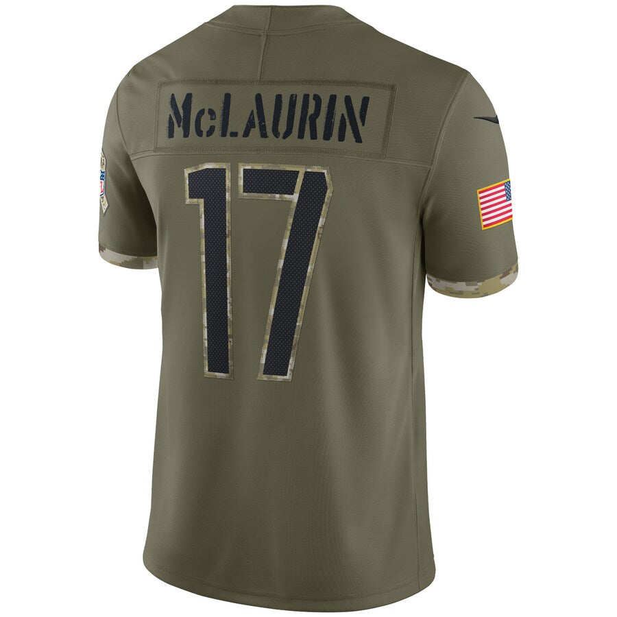 Fenge W.Commanders #17 Terry McLaurin Player Olive Salute To Service Limited Stitched Jerseys