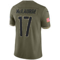 Fenge W.Commanders #17 Terry McLaurin Player Olive Salute To Service Limited Stitched Jerseys