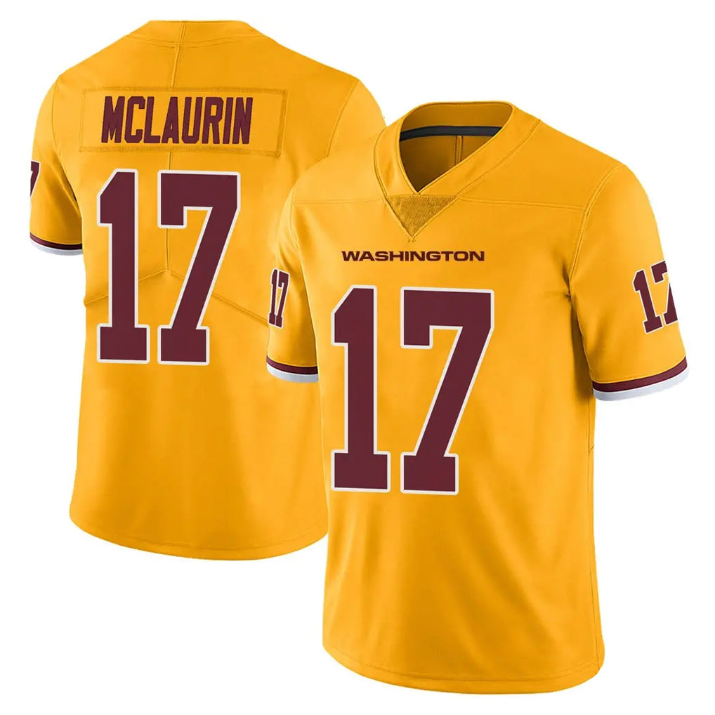 Fenge W.Commanders #17 Terry Mclaurin Player Gold Limited Color Rush Home Game Stitched Jerseys