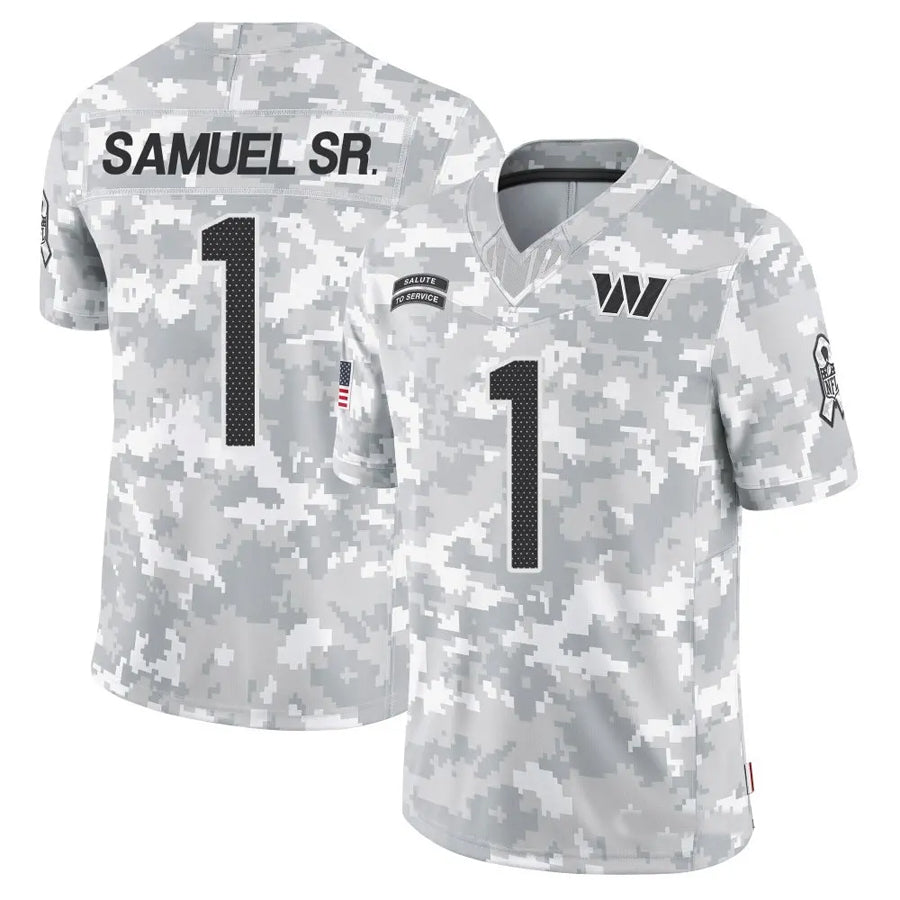 Fenge W.Commanders #1 Deebo Samuel Sr Player Arctic Camo Salute to Service Limited Football Jerseys