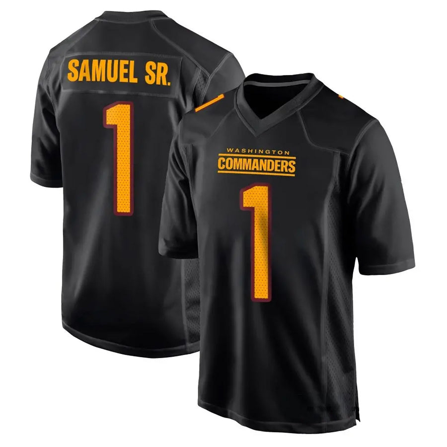 Fenge W.Commanders #1 Deebo Samuel Sr Player Black Fashion Game Football Jerseys