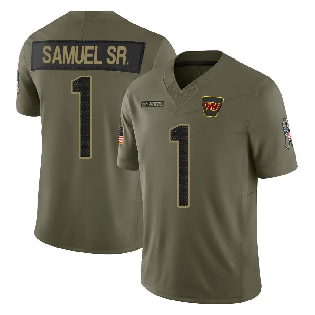 Fenge W.Commanders #1 Deebo Samuel Sr Player Olive Salute To Service Limited Stitched Jerseys