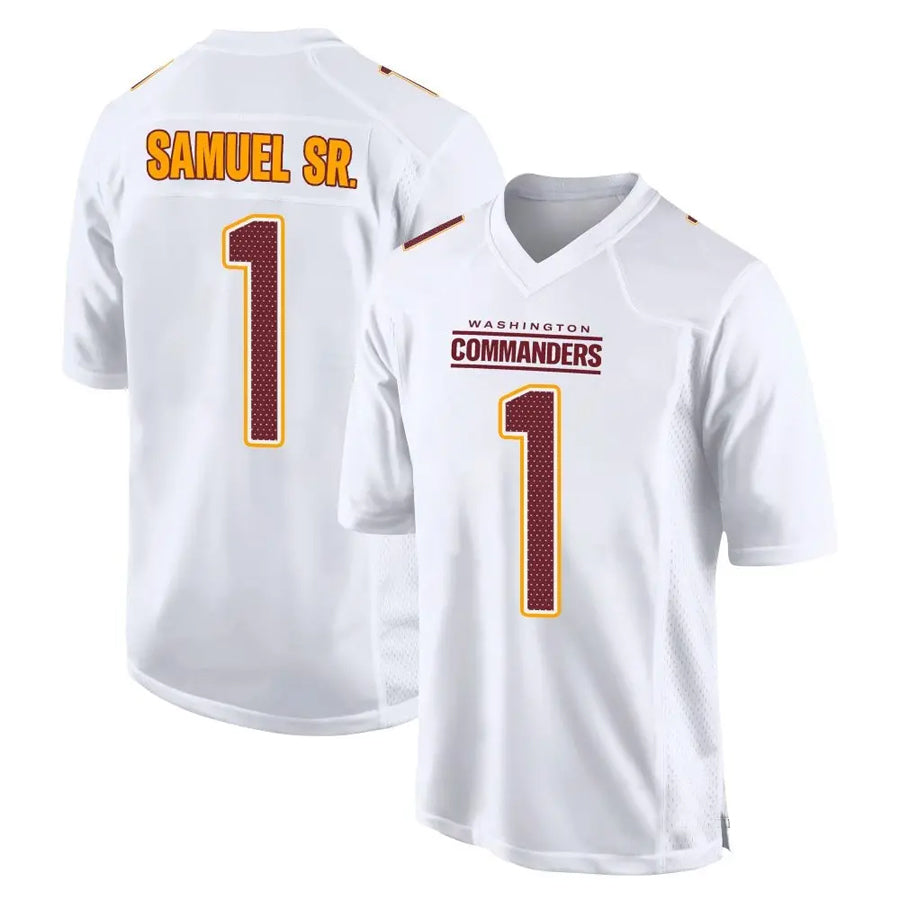 Fenge W.Commanders #1 Deebo Samuel Sr Player Tundra White Fashion Game Stitched Jerseys