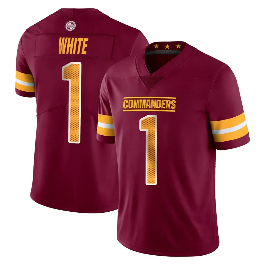 Fenge W.Commanders #1 Rachaad White Player Burgundy Limited Vapor Home Game Stitched Jerseys