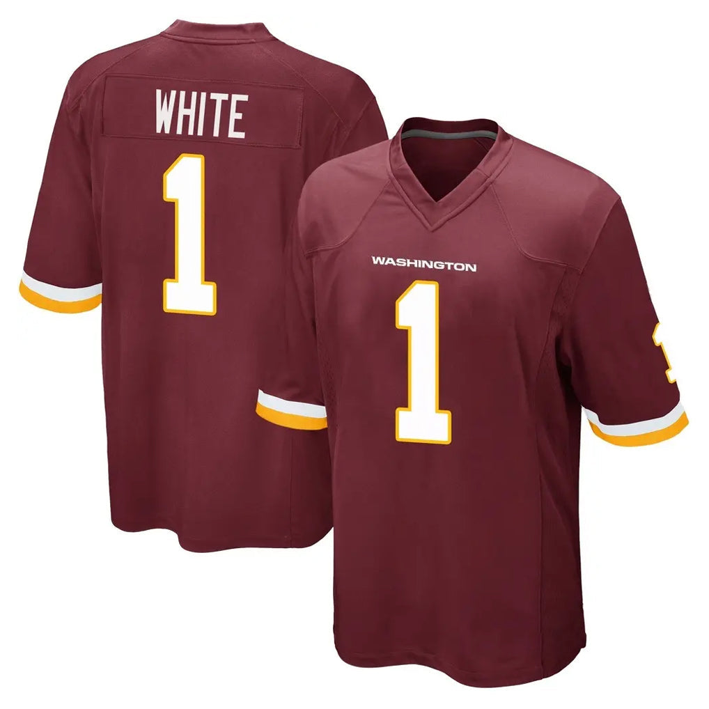 Fenge W.Commanders #1 Rachaad White Player Burgundy Team Color Home Game Stitched Jerseys