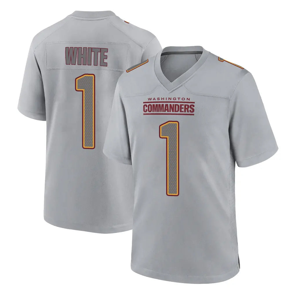 Fenge W.Commanders #1 Rachaad White Player Gray Atmosphere Fashion Home Game Stitched Jerseys