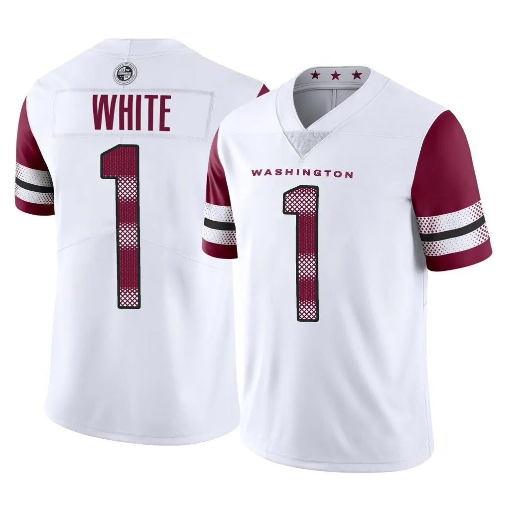 Fenge W.Commanders #1 Rachaad White Player White Limited Vapor Home Game Stitched Jerseys