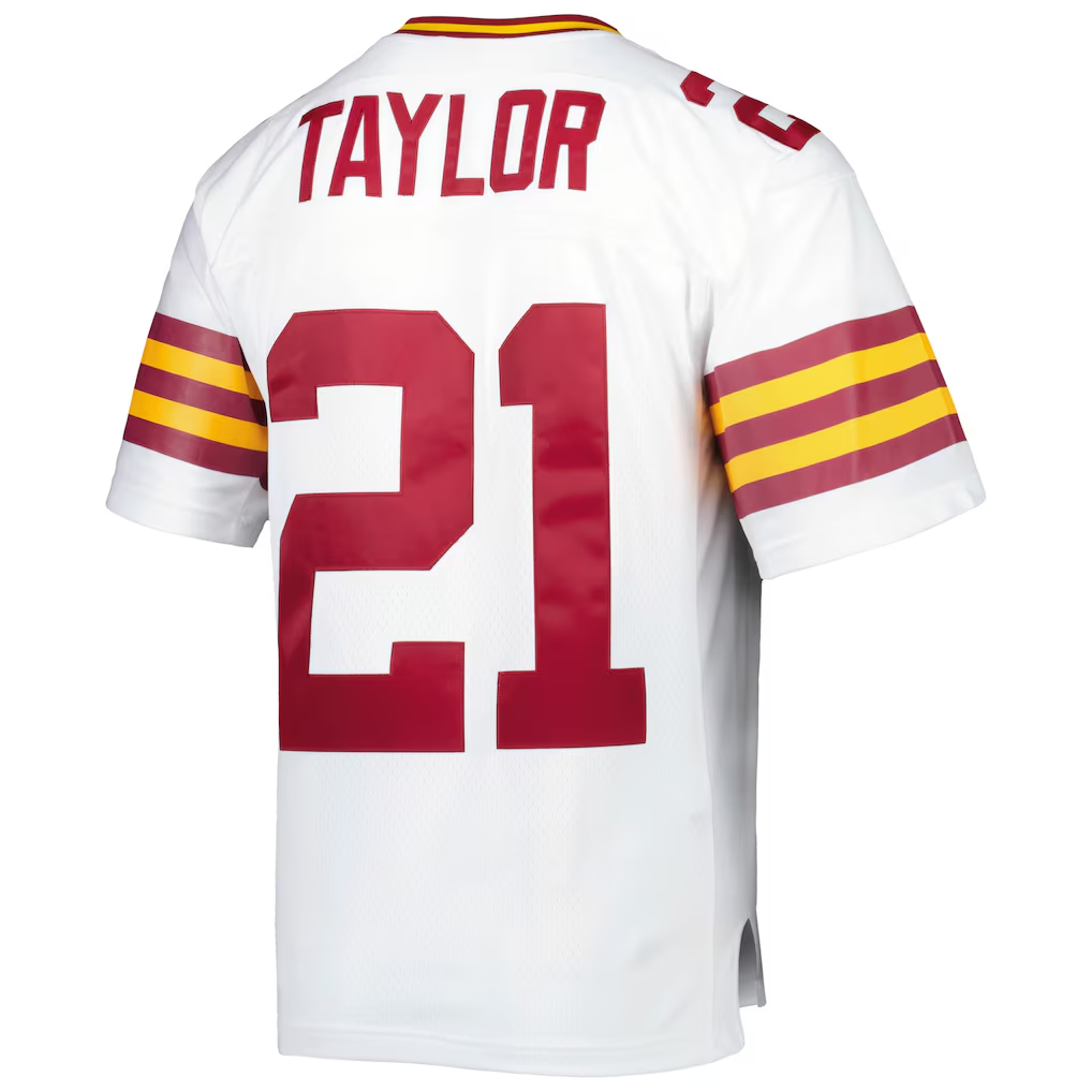 Fenge W.Commanders #21 Sean Taylor Mitchell & Ness White Legacy Replica Jersey Stitched Puhic Game Jerseys