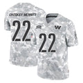 Fenge W.Commanders #22 Jacory Croskey-Merritt Player Arctic Camo Salute to Service Limited Stitched Jerseys