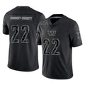 Fenge W.Commanders #22 Jacory Croskey-Merritt Player Black Limited Reflective Home Game Stitched Jerseys