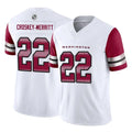 Fenge W.Commanders #22 Jacory Croskey-Merritt Player White Vapor F.U.S.E. Limited Stitched Jerseys