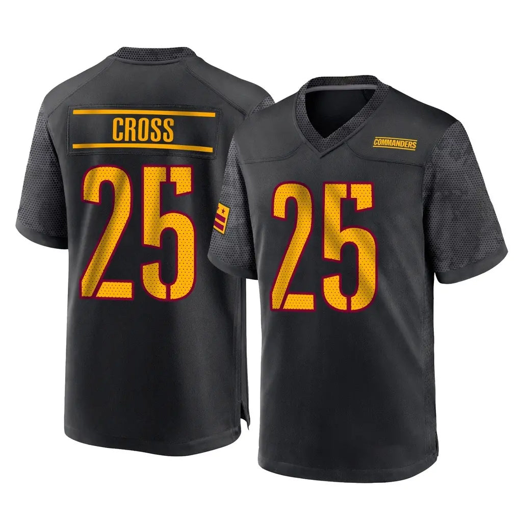 Fenge W.Commanders #25 Nick Cross Player Black Home Game Stitched Jerseys