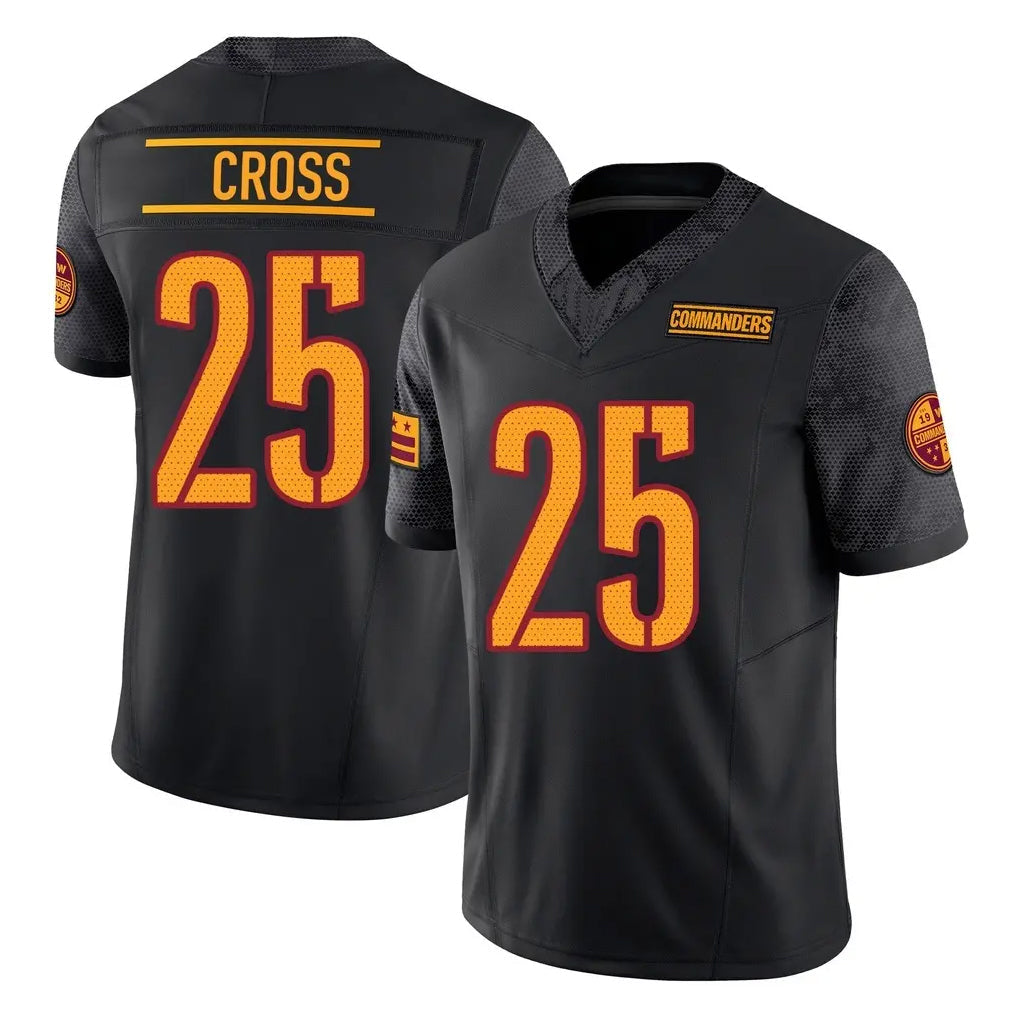 Fenge W.Commanders #25 Nick Cross Player Black Limited Vapor F.U.S.E. Home Game Stitched Jerseys