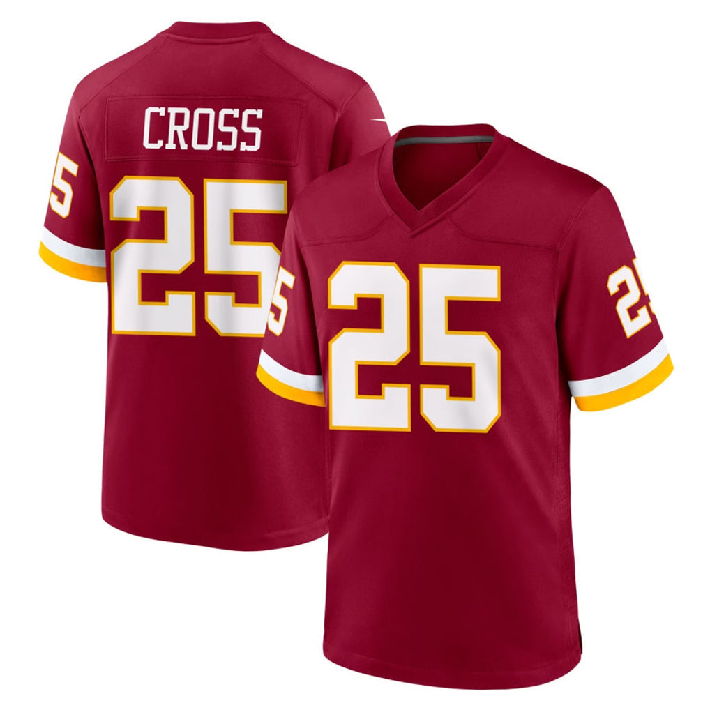 Fenge W.Commanders #25 Nick Cross Player Burgundy Game Home Stitched Jerseys